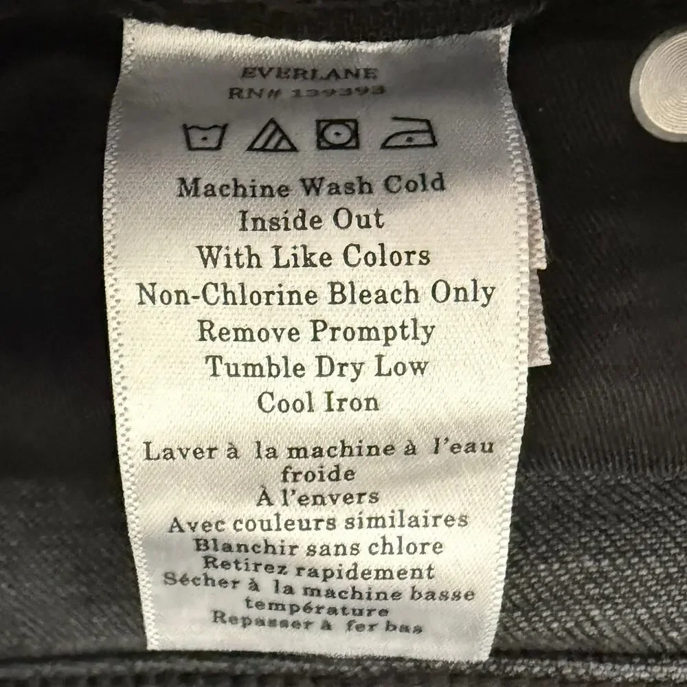 NEW Everlane Sz 29 The Cheeky Straight Jean‎ in Washed Black